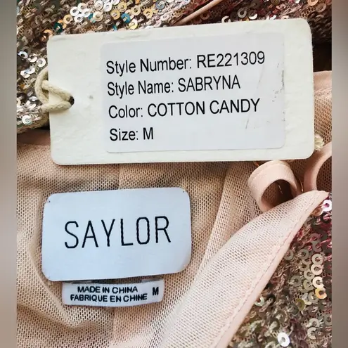 Saylor Sabryna Sequin Ruched Halter Minidress NWT size medium