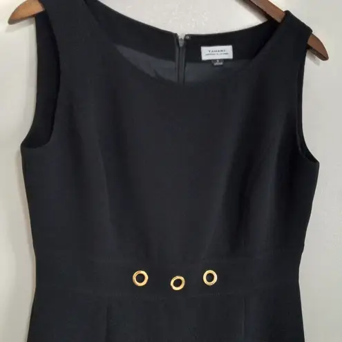 Tahari 8 Suit Gold Grommet Detail Sheath Dress With Matching Jacket