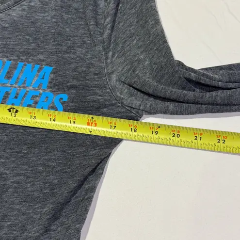 Carolina Panthers NFL Teens Apparel Gray Hooded Long Sleeve Shirt L Size L