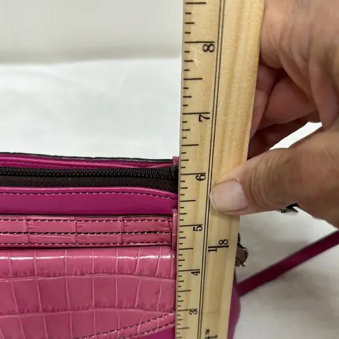 Brighton Beautiful Pink leather crossbody bag with bag charms