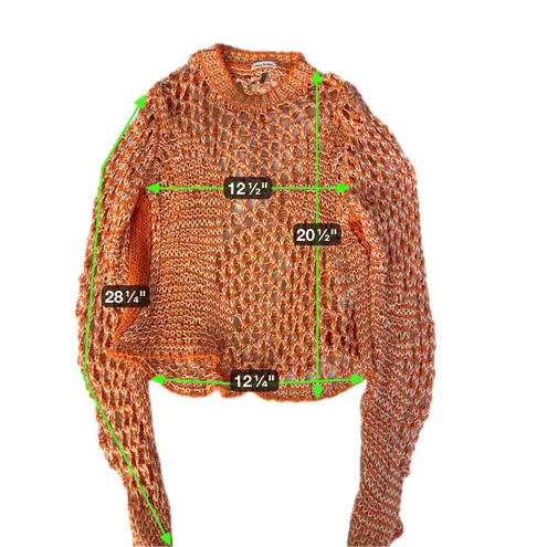 Acne Studios Knit Sweater – Orange/White – Size M