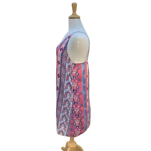 Lavender Brown  Dress Southwestern Sleeveless Mini Flowy Size M