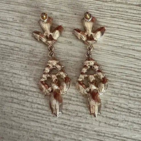 Francesca's Collections White and Pink Dangle Earrings