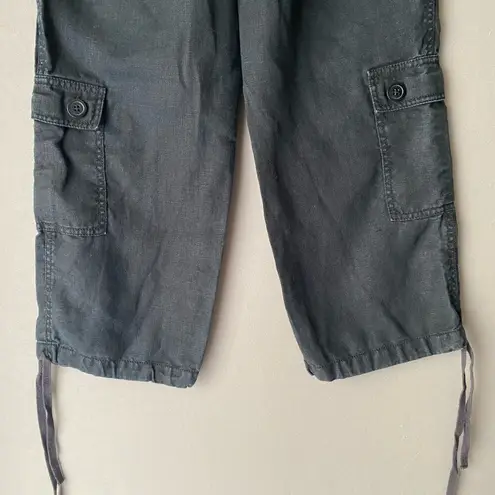 Michael Kors sz 2 black 100% black capri cargo pants NWOT