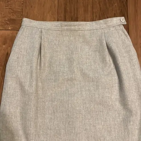 Pendleton Vintage Gray Wool  Pencil Skirt