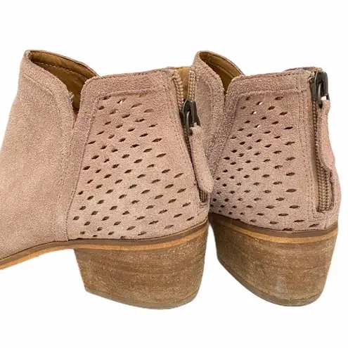 Blakely Susina  Perforated Suede Bootie Sz 8 M