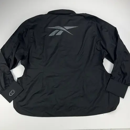 Reebok x Cardi B Black Long Ruched Sleeve Side Cutout Active Shirt NEW Size 3X