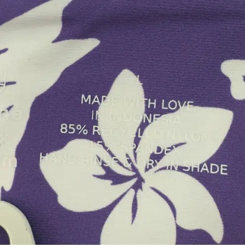 Stone Fox Swim Stone Fox Mase Tankini Swim Top In Kauai Purple White Tropical Modest Size L