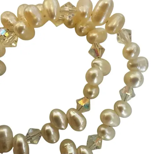 Freshwater Pearl & Crystal Choker with Sterling Silver Clasp