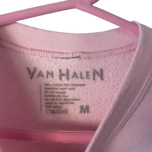 Van Halen Vintage 80s Medium Pink World Tour Band Single Stitch Crew Sweater