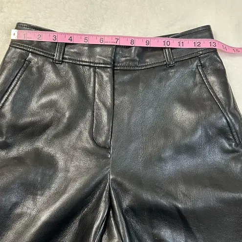 Babaton Aritzia Black Faux Leather Pants in Size 2