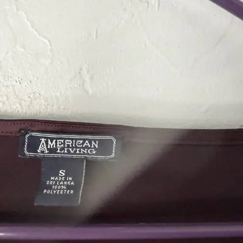 American Living Womens Brown Sleeveless Cowl Neck Blouse Top Dark Red Whimsigoth