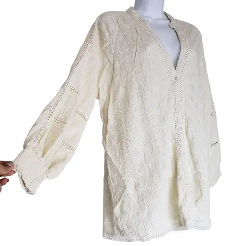 Show Me Your Mumu Journey Tunic Top Womens Small Midsummer Ivory Rayon