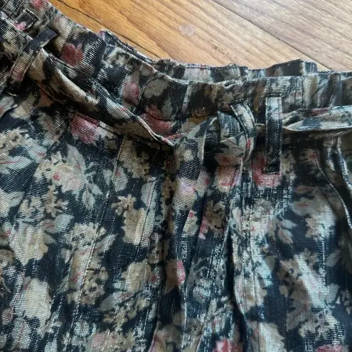 Staring At Stars Anthropology Floral Black Shorts