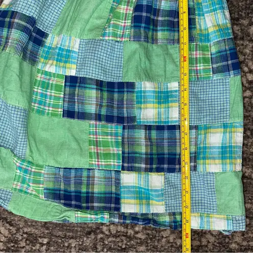 Lord & Taylor Vintage Women’s Size S Green Cotton Plaid Madras Midi Skirt