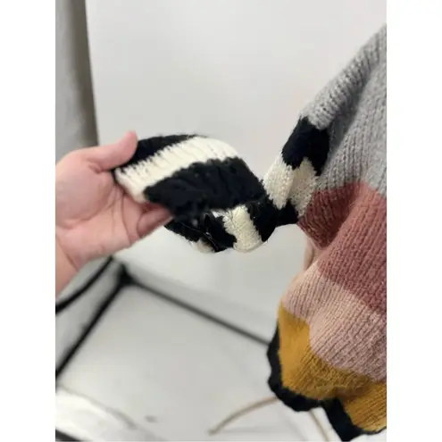 John + Jenn Womens Size Small Multi Color Striped Knit Crew Neck Sweater