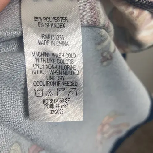 Nine Britton Vivienne Knit Midi Dress Navy Floral Stretch Size 2X Wrap Cottage