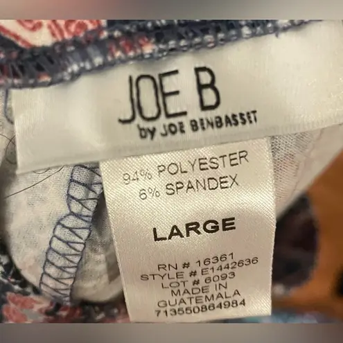 Joe B - White with Boho detailing stretchy trousers‎ leggings Size L