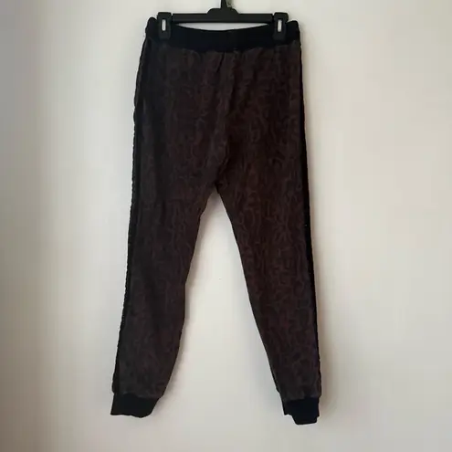 Johnny Was Bee Active Cheetah Print Zip Hoodie + Relaxed Tape Jogger Pants Set S