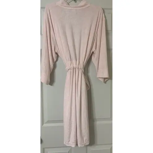 Natori Soft Pink Terry Robe Size XL Has Tie And Pockets (P3)