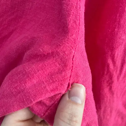 Women’s 100% Linen Pants Hot Pink Size Small