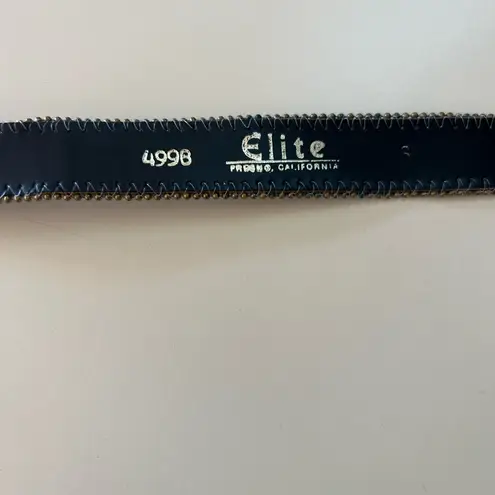 Elite Belt Women's Size Small Animal Print Patchwork Leopard Vintage Black