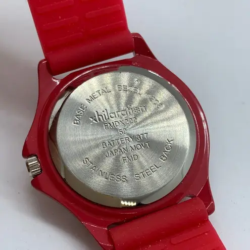 Xhilaration  32mm ladies Quartz analog watch red tone case dial  silicone band
