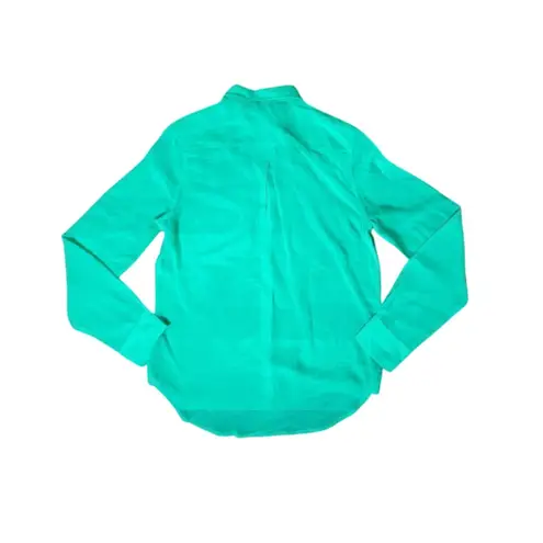 American Eagle  Mint Green Chiffon Button Up Flowy Blouse Top MEDIUM Pastel Sheer - Image 9