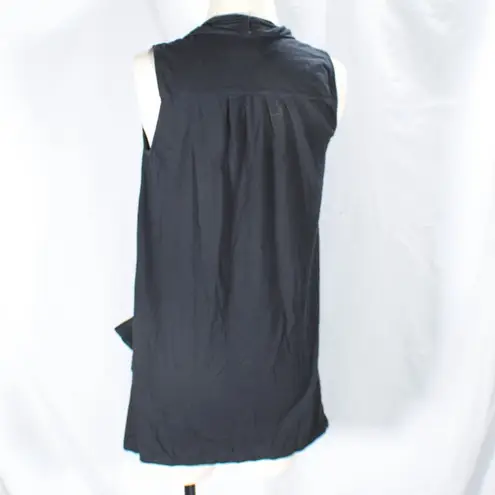 C&C California Vintage 1990s Early Y2K Black Open Vest with Pockets Size Medium Grunge