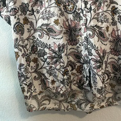 Rachel Zoe  100% linen size medium paisley top