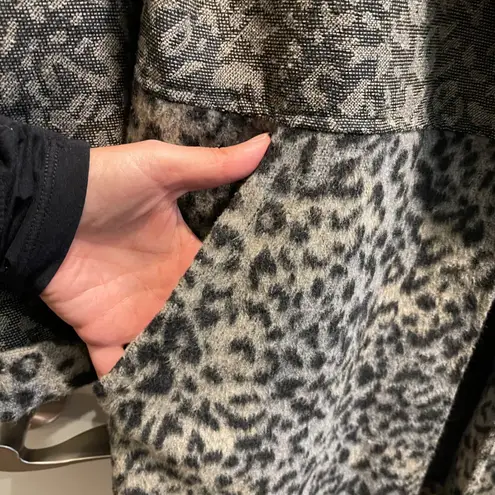 Mystree Leopard Print Shawl Collar Cardigan Jacket Women Size Large - Image 4