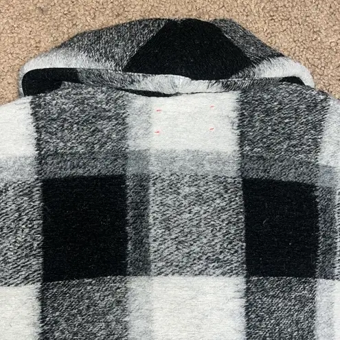 Xirena Cole Laurel Blanket Fleece Double Breasted Coat Black Ash Plaid XS