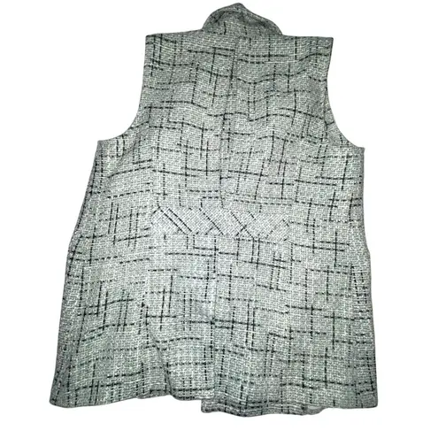 NWOT Anthropologie Maeve Green Tweed Double Breasted Blazer Vest Jacket Size 10