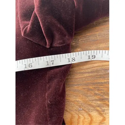 T1 Ben Silver Charleston Velvet Blazer Burgundy Two Button Jacket Red Size 8