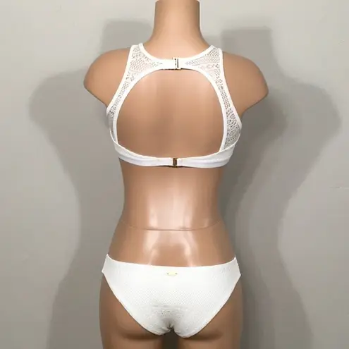 Roxy  ivory crochet bikini set. New