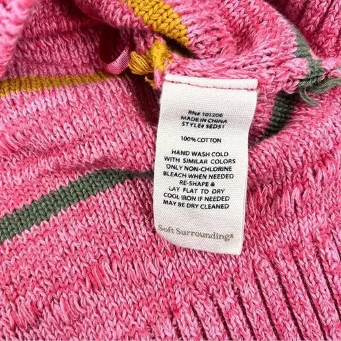 Soft Surroundings Lisabetta Art Stripe Dusty Cedar Pink Sweater 1X - Image 11