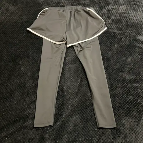 Two pieces set tracksuit bomber jacket sport set leggings shorts activewear mesh White Size M