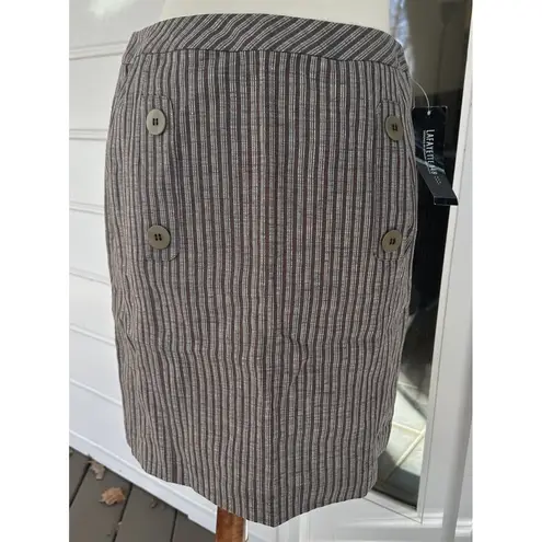 lafayette 148 new york Sz. 4 brown and blue striped skirt