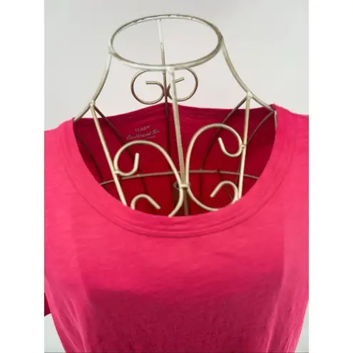 J. Crew Girlfriend Crewneck Tee Shirt Pink Short Sleeves Top Womens Size Large