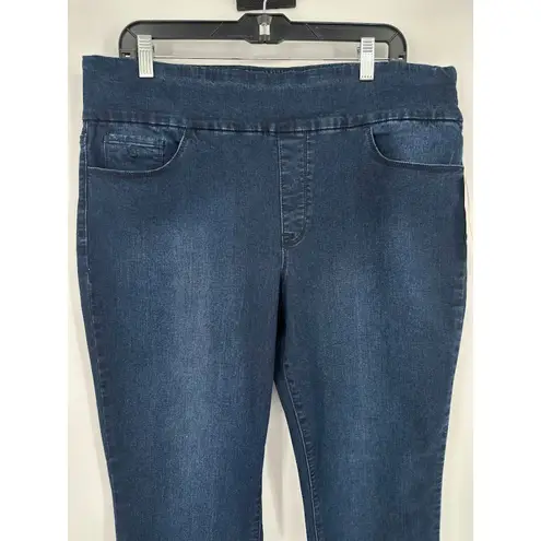 Gloria Vanderbilt Women’s Amanda Pull On Slimming Dark Wash Blue Jeans 18 Short
