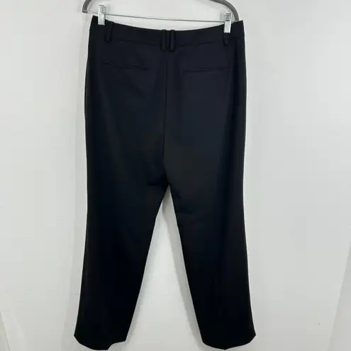 J.Crew Size 10 Portia Pant Italian Stretch Wool Black Pleated Dress Pants NWT