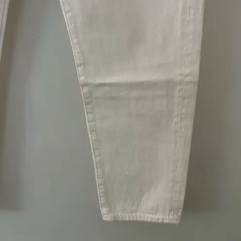 Edwin Women's Hana Classic Straight Crop Denim Jean White Noise 30 New with Flaw