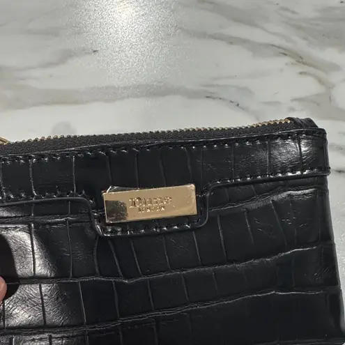 Dune London Black Mini Clutch Croc Embossed Purse