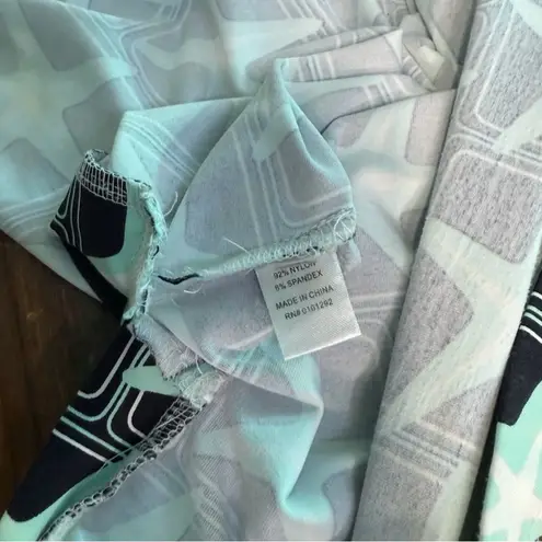 Lulu B Two Toned Blue Starfish UPF 50+ Sheath Dress ~
Size XL💚🍄