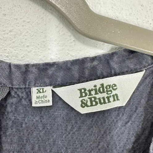 Bridge & Burn Womens Jumpsuit Boilersuit XL Short Sleeve Casual Utility Gray