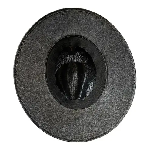 HAT MEXICAN Artisanal Hand Painted Fedora Sunflower Sombrero Panama Bohon Black