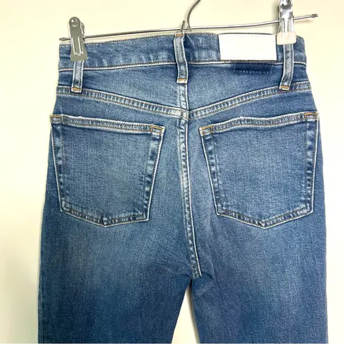 RE/DONE 90s High Rise Ankle Crop Distressed Jeans - Size 24