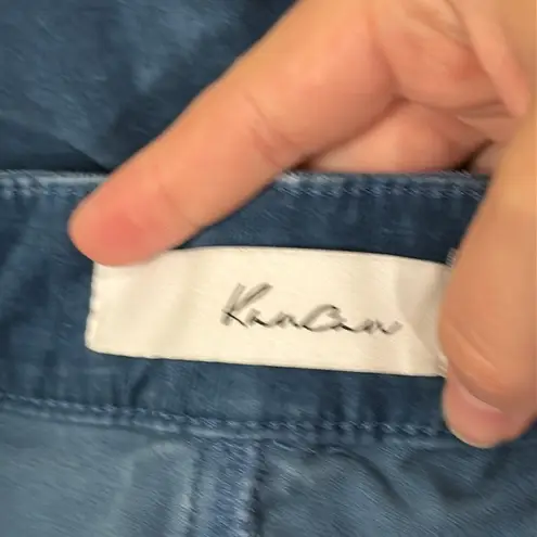 KanCan Women’s Leah High Rise Сorduroy Mom Aqua Blue Jeans Cords Preppy size 28