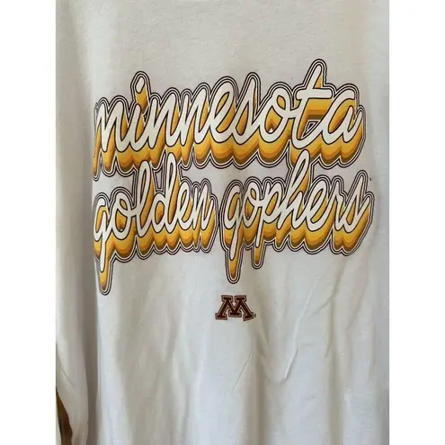 Fanatics Women White Minnesota Golden Gophers Retro Power Stripe Long Sleeve SM