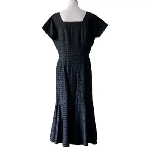 Vintage Womens Dress Large Cocktail 50s Pinup Classic Retro Formal Rockabilly Black Size M